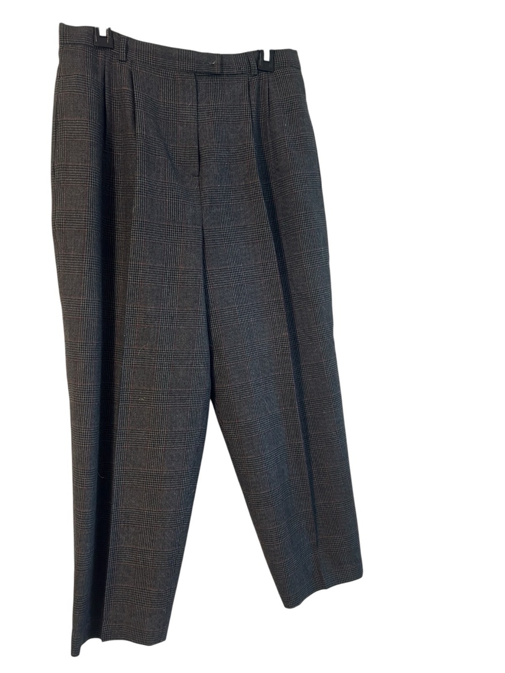 Jaclyn Smith Classic vintage red black gray plaid trousers Size 14